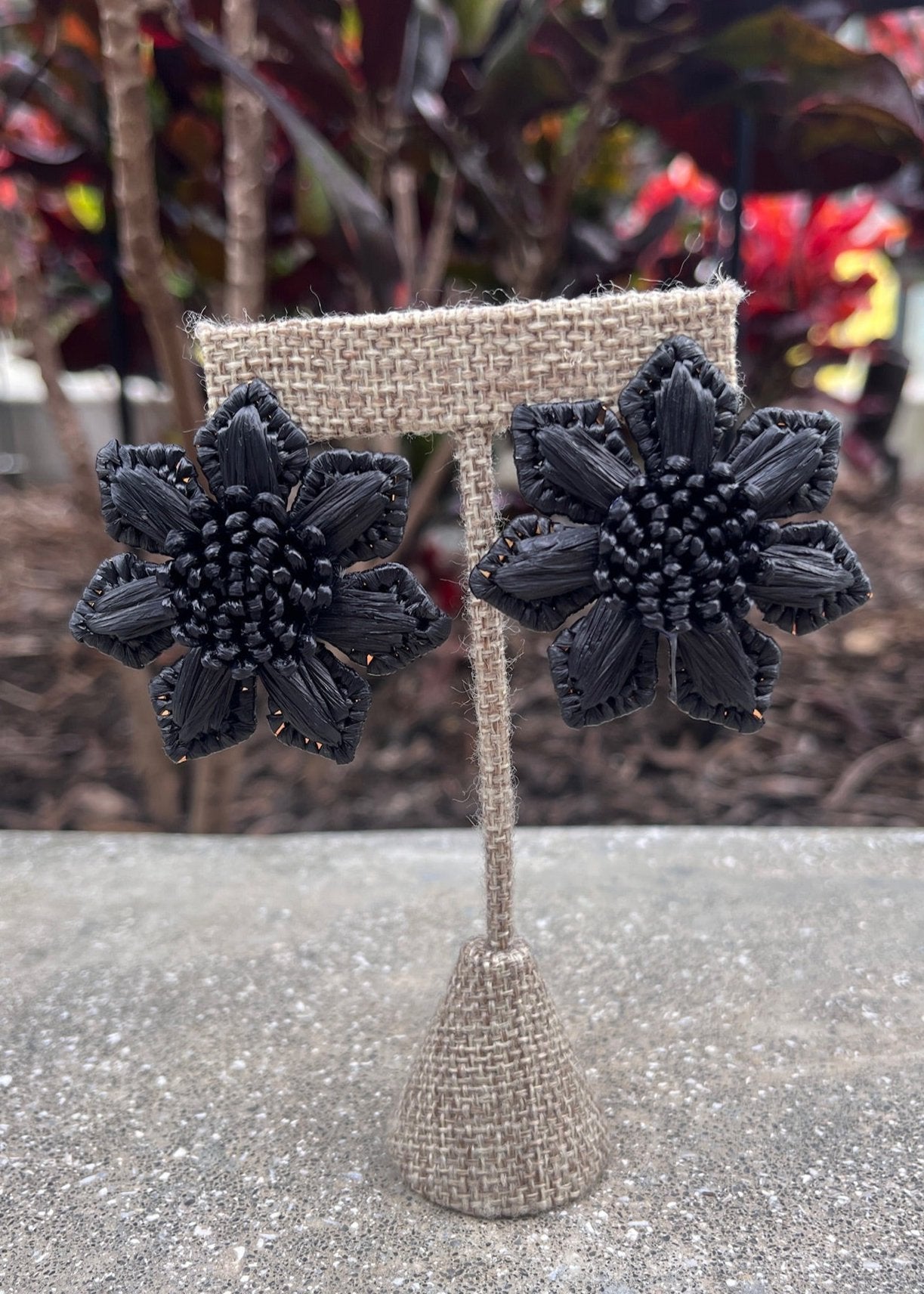 GSA Raffia Flower Stud | Vagabond Apparel Boutique