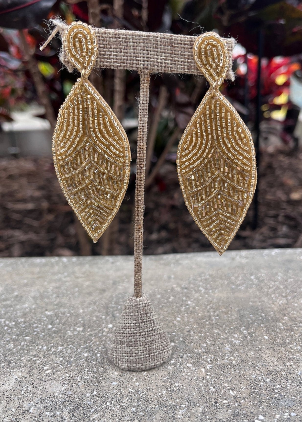 GSA Beaded Leaf Earrings | Vagabond Apparel Boutique