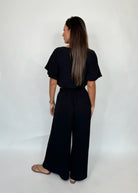 KLD Matte Crepe Pleated Wide Leg Pants Black | Vagabond Apparel Boutique