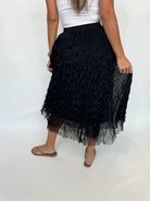 KLD Chiffon Crinkled Midi Skirt | Vagabond Apparel Boutique