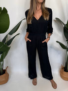 Khush Amalfi Jumpsuit Solid Black