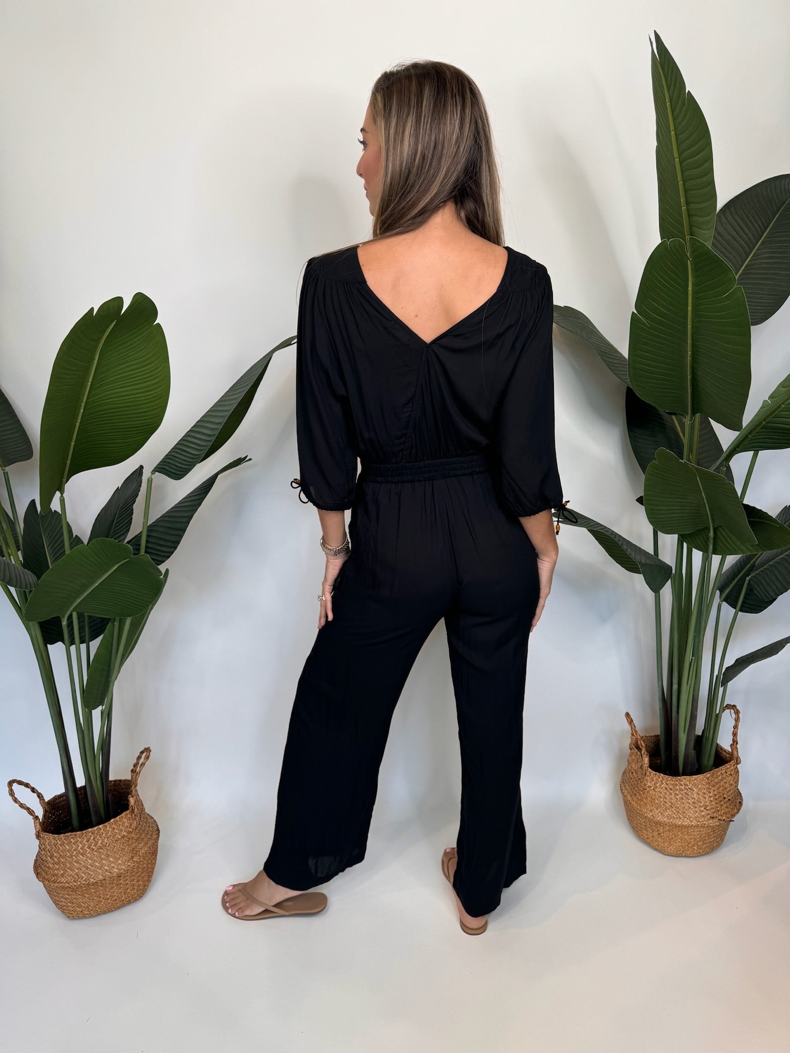 Khush Amalfi Jumpsuit Solid Black