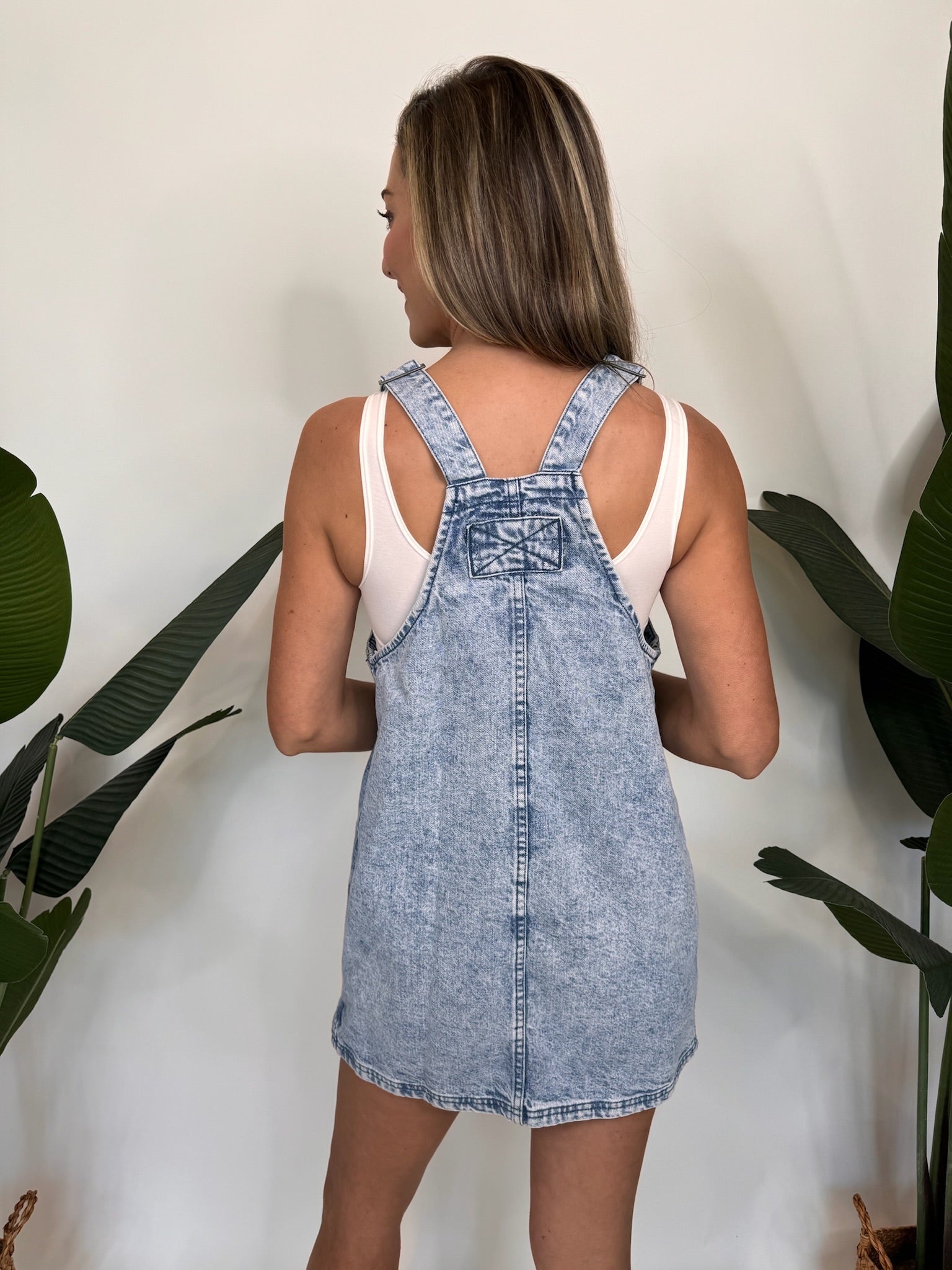 Free People Overall Mini Faded Out