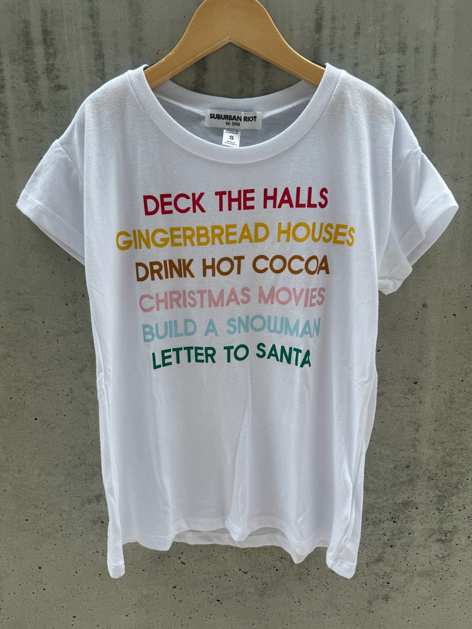 Suburban Riot Kid Christmas List Classic Tee White | Vagabond Apparel Boutique