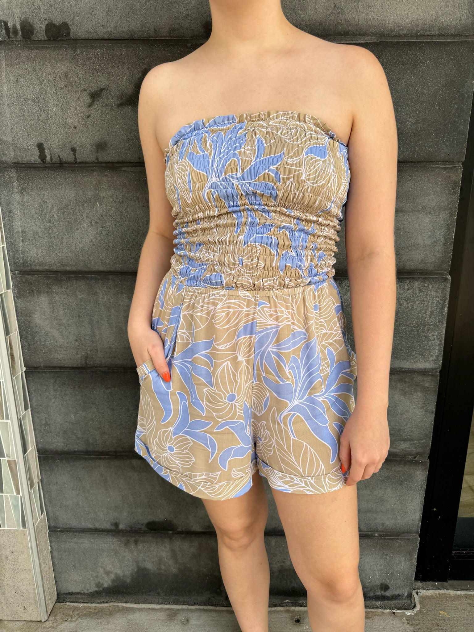 Khush Kamea Romper Steel Blue | Vagabond Apparel Boutique