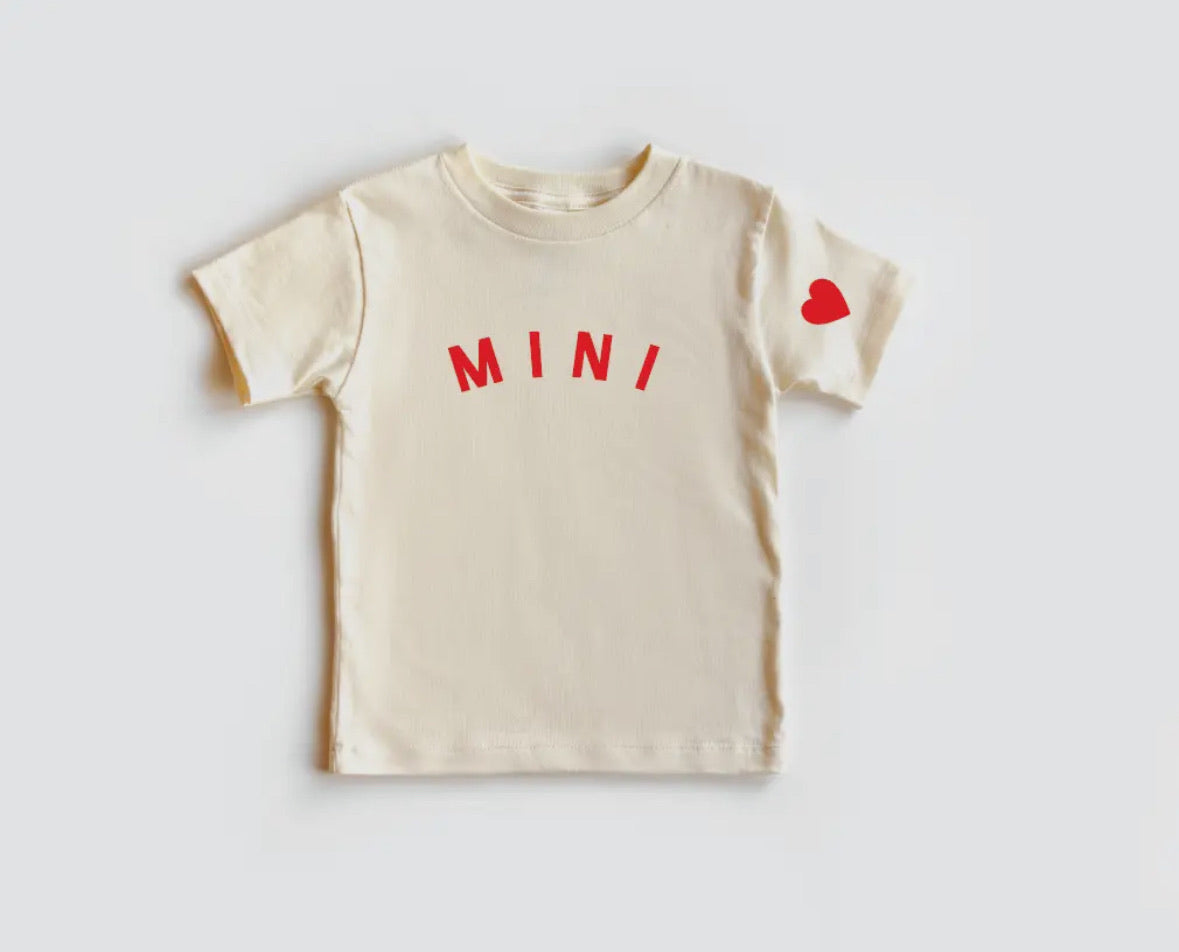 Saved By Grace Kid Mini Heart On Sleeve Tee Natural