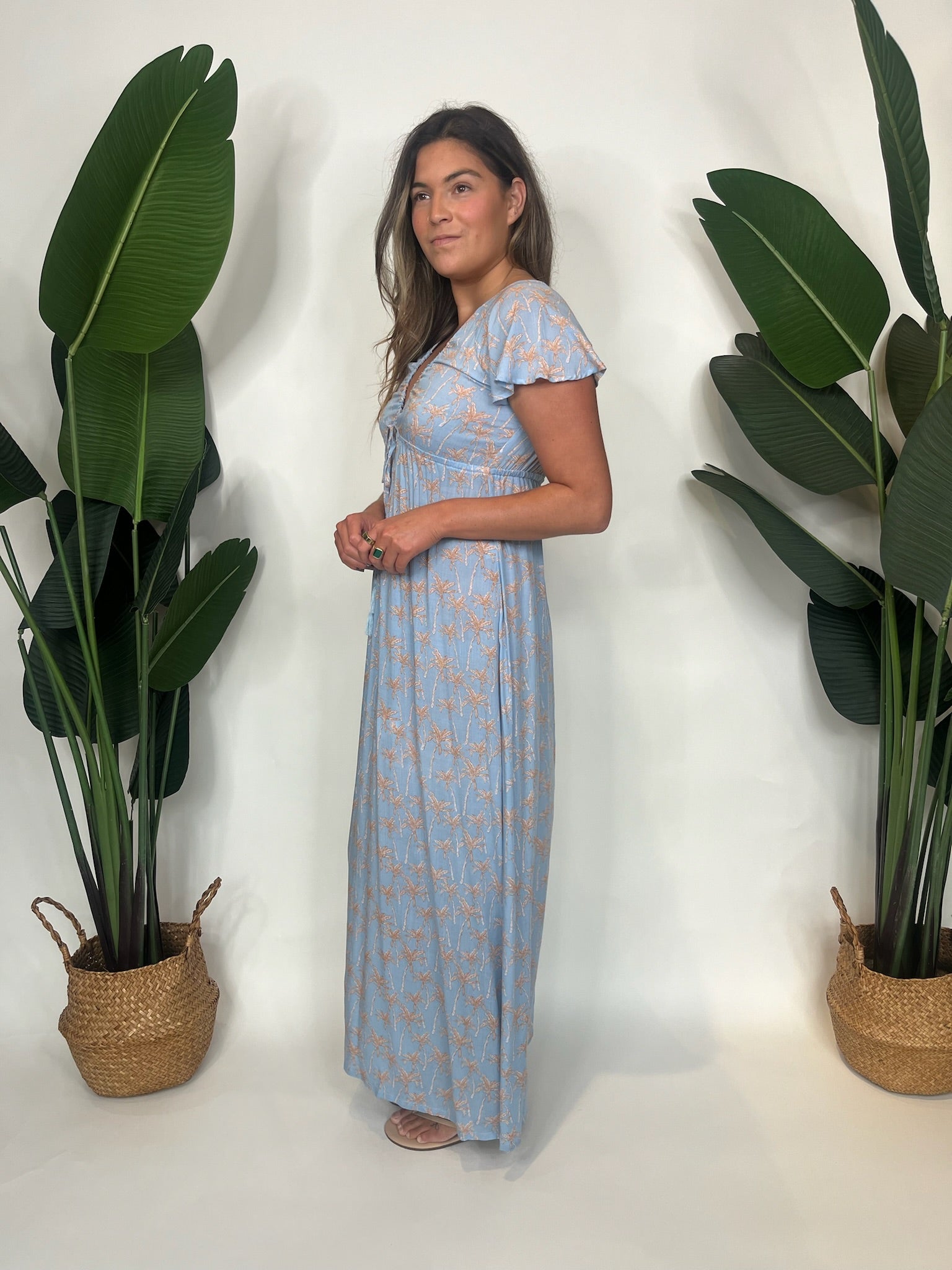 Khush Leilani Dress Palm Sky | Vagabond Apparel Boutique