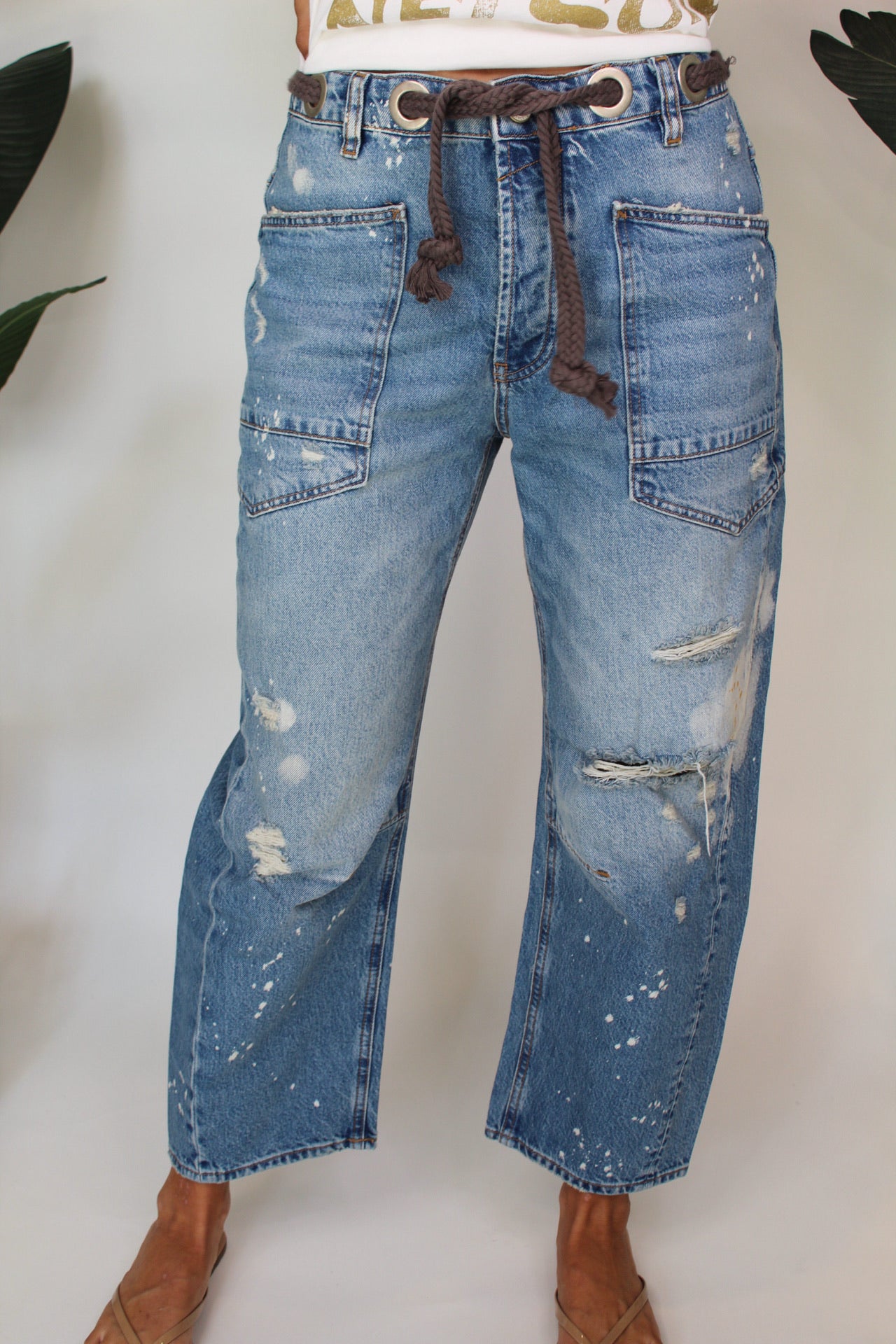 Free People Moxie Low Slung Pull On Barrel Jean | Vagabond Apparel Boutique