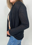 Stitch Drop Swell Sweater Black | Vagabond Apparel Boutique