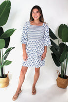 Skemo Blossom Short Dress Indigo | Vagabond Apparel Boutique