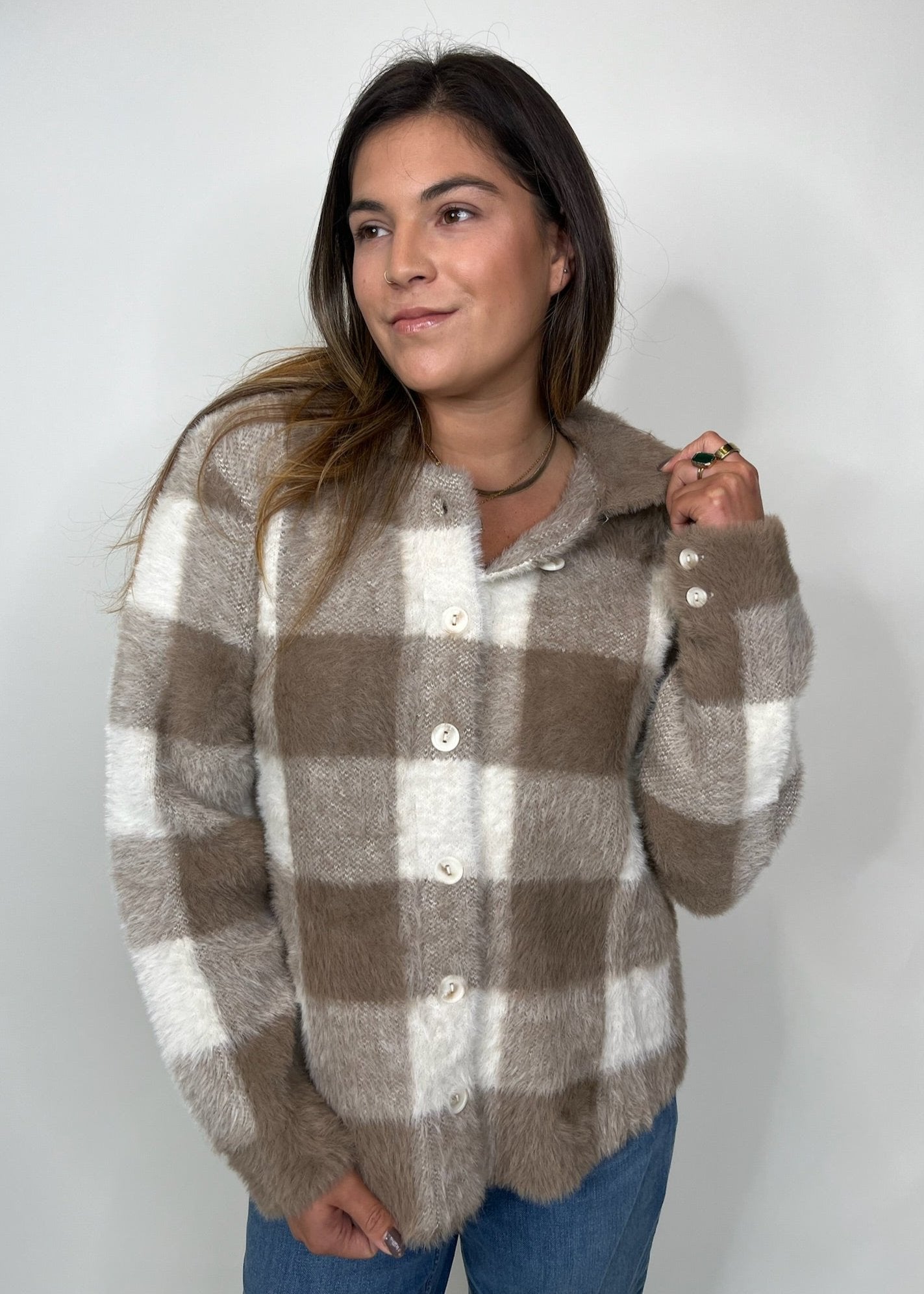 Bella Dahl Knitted Fuzzy Shacket | Vagabond Apparel Boutique