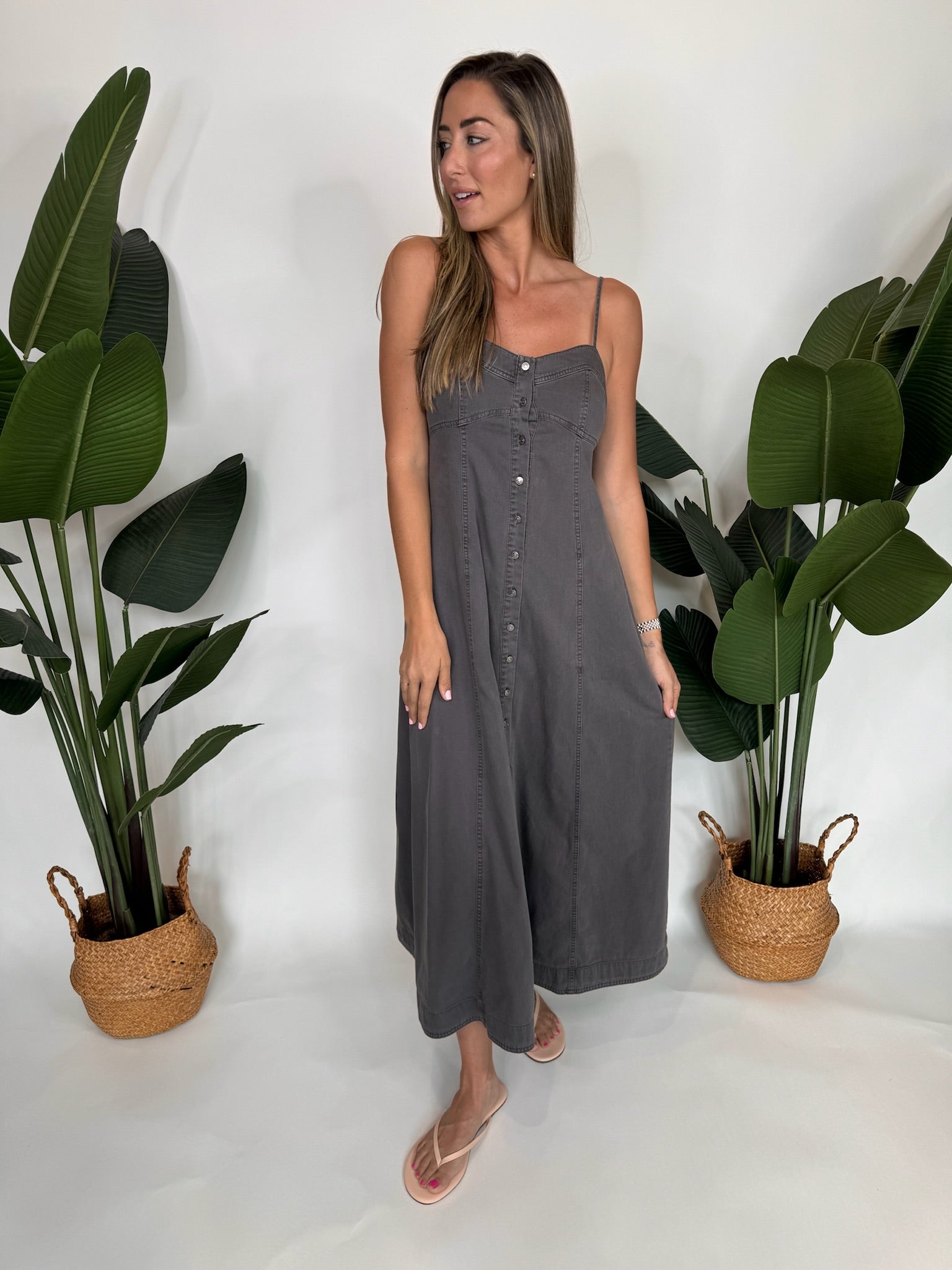 Free People Just Jill Maxi Dress Black