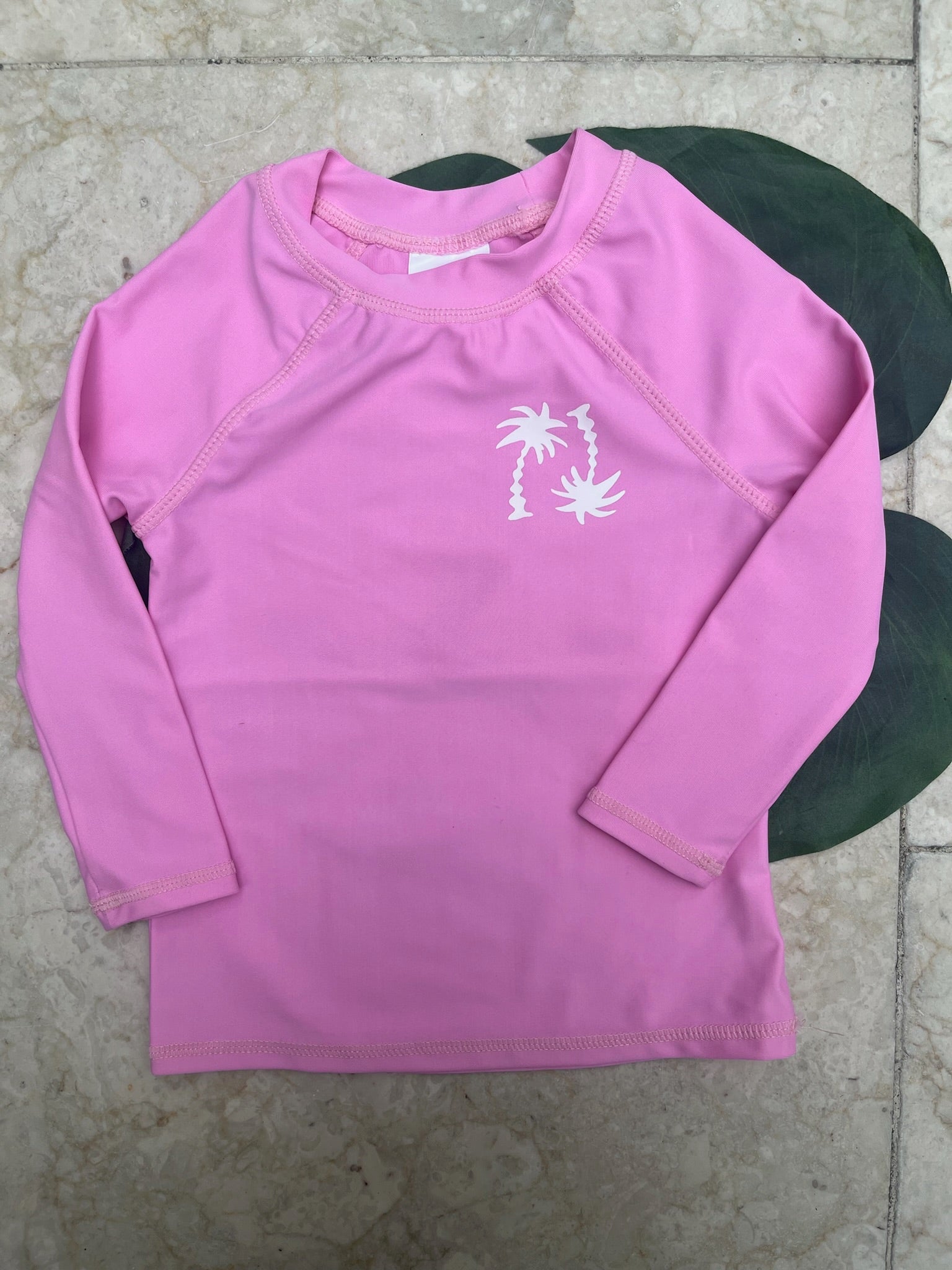 Feather 4 Arrow Wavy Palm L/S Rashguard Prism Pink