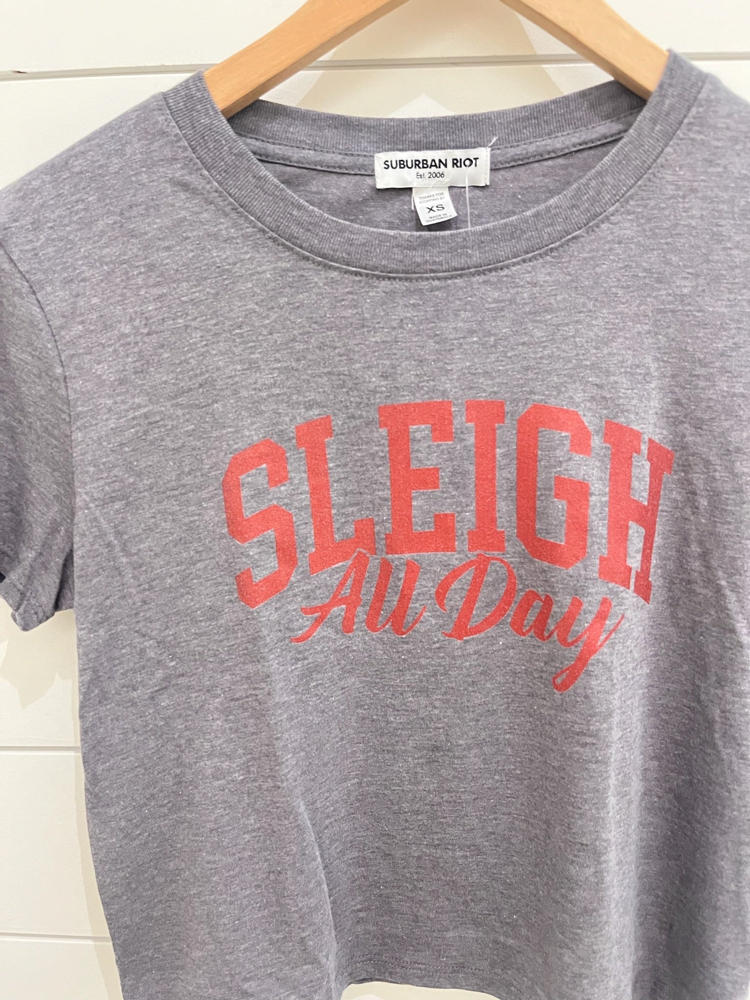 Suburban Riot Sleigh All Day Womens Crop Tee | Vagabond Apparel Boutique