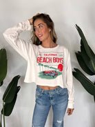 Daydreamer Beach Boys License Plate Crop Vintage White