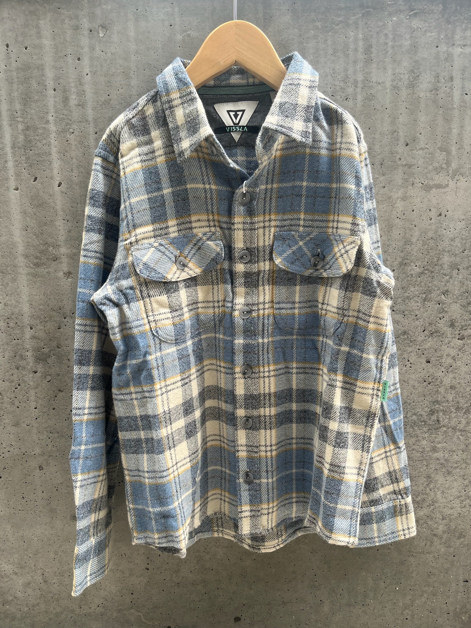 Vissla Central Coast Eco Boys LS Flannel Dusk