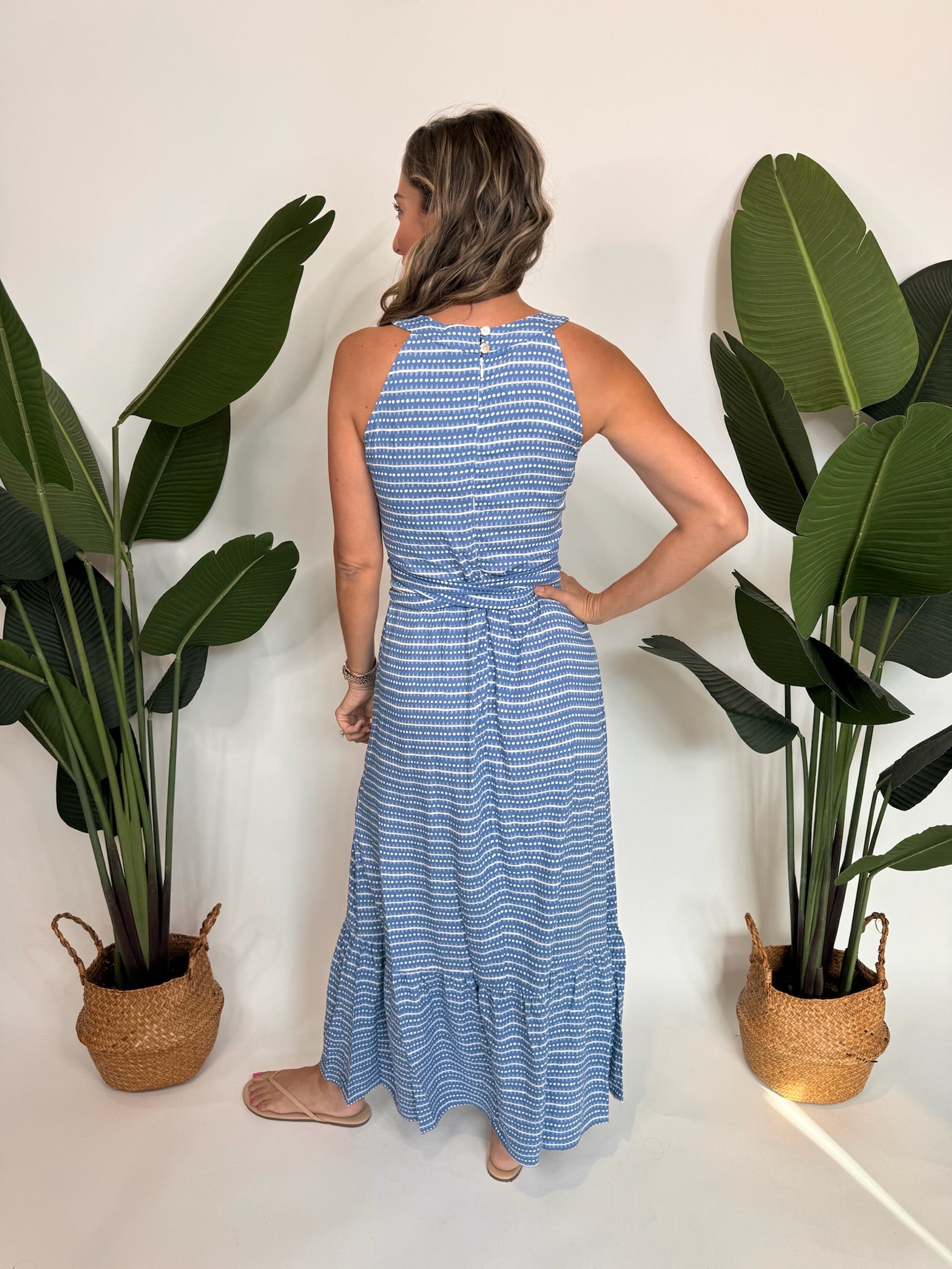 Skemo Destin Singlet Long Dress Blue