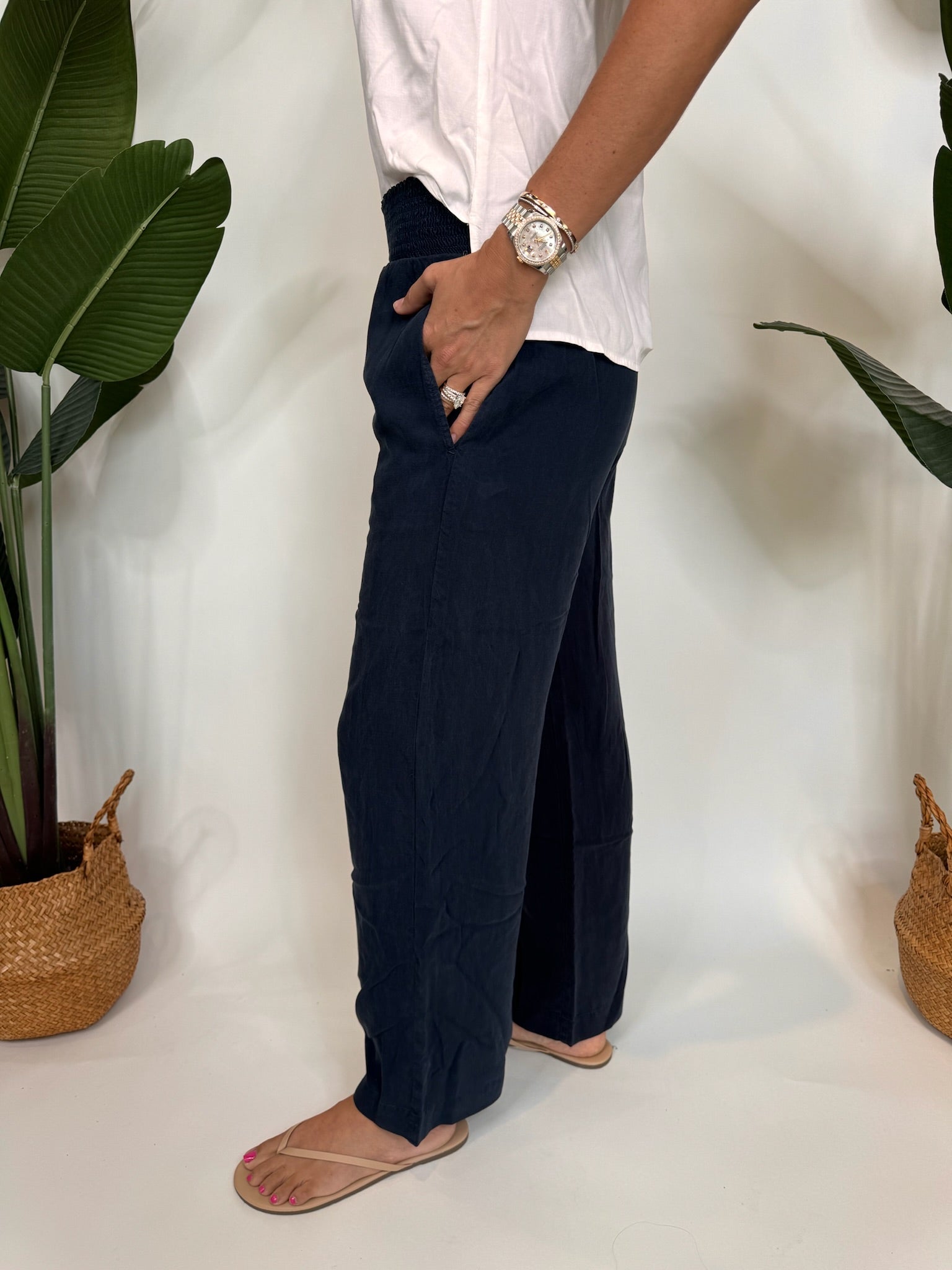 Bella Dahl Wide Leg Pant Endless Sea