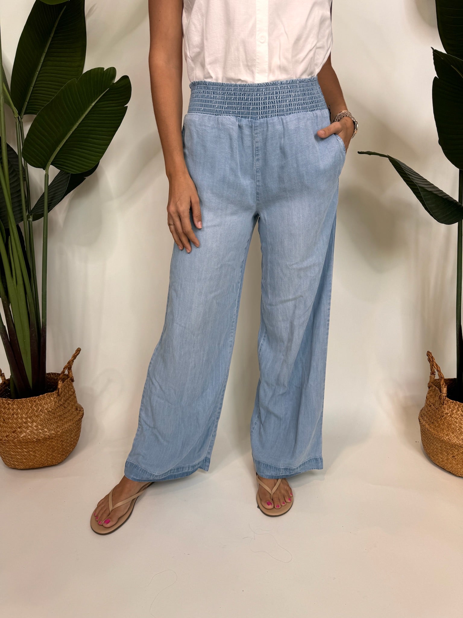 Bella Dahl Wide Leg Pant Caribbean