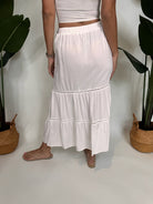 Bella Dahl Ladder Trim Maxi Skirt White