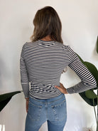 Splendid Stripe Bamboo LS Tee