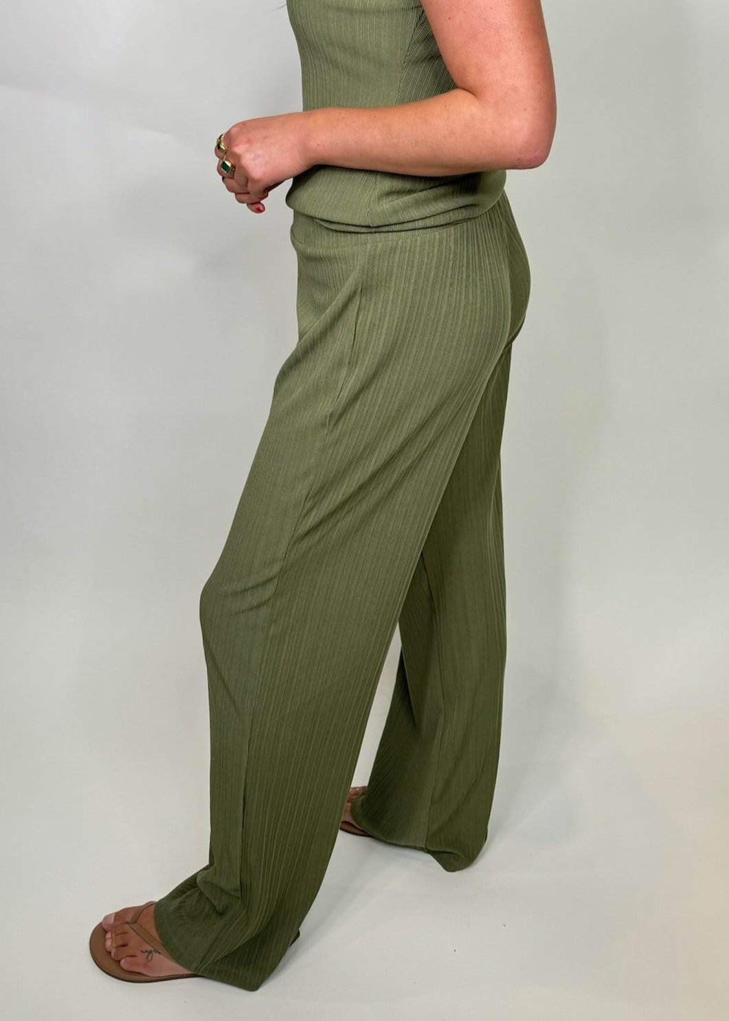 Phie Knit Pant Sage | Vagabond Apparel Boutique