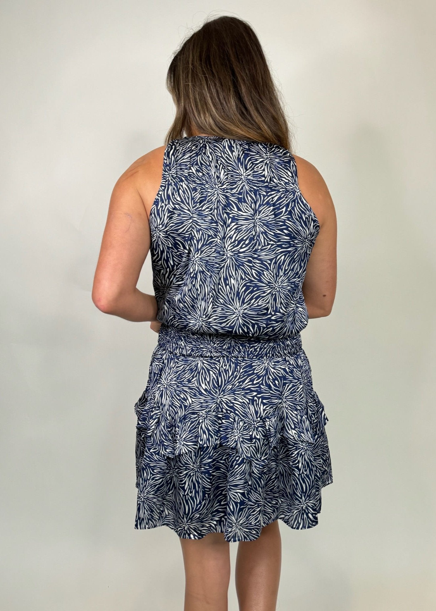 Reset Vivi Dress Navy Combo | Vagabond Apparel Boutique