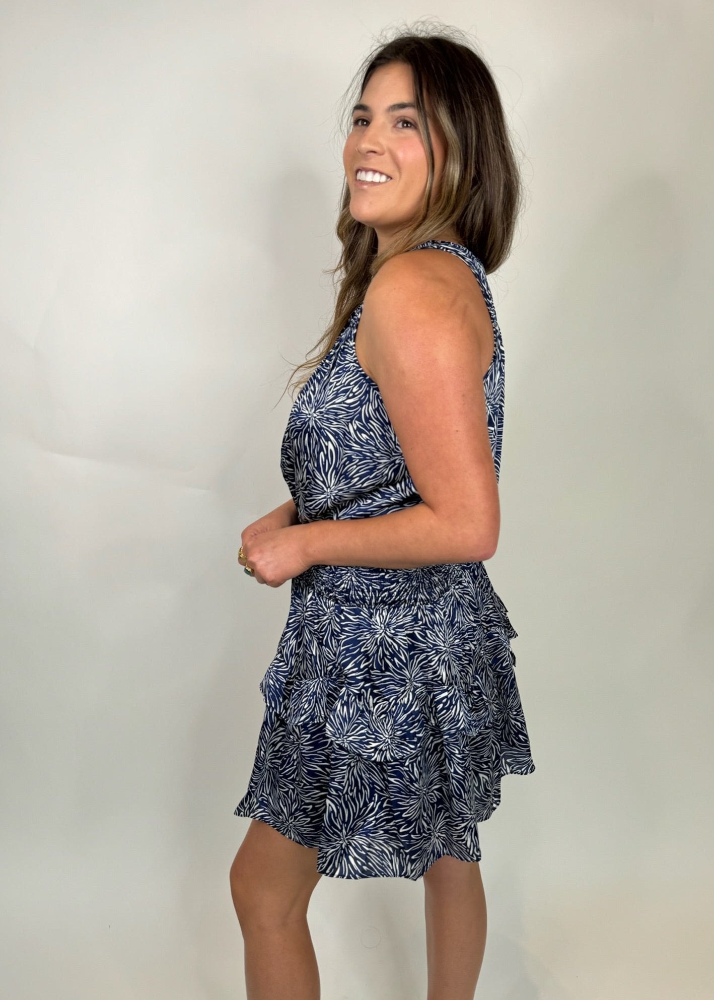 Reset Vivi Dress Navy Combo | Vagabond Apparel Boutique