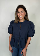 Reset Polly Top Navy | Vagabond Apparel Boutique