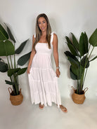 Sole Linen Long Dress White