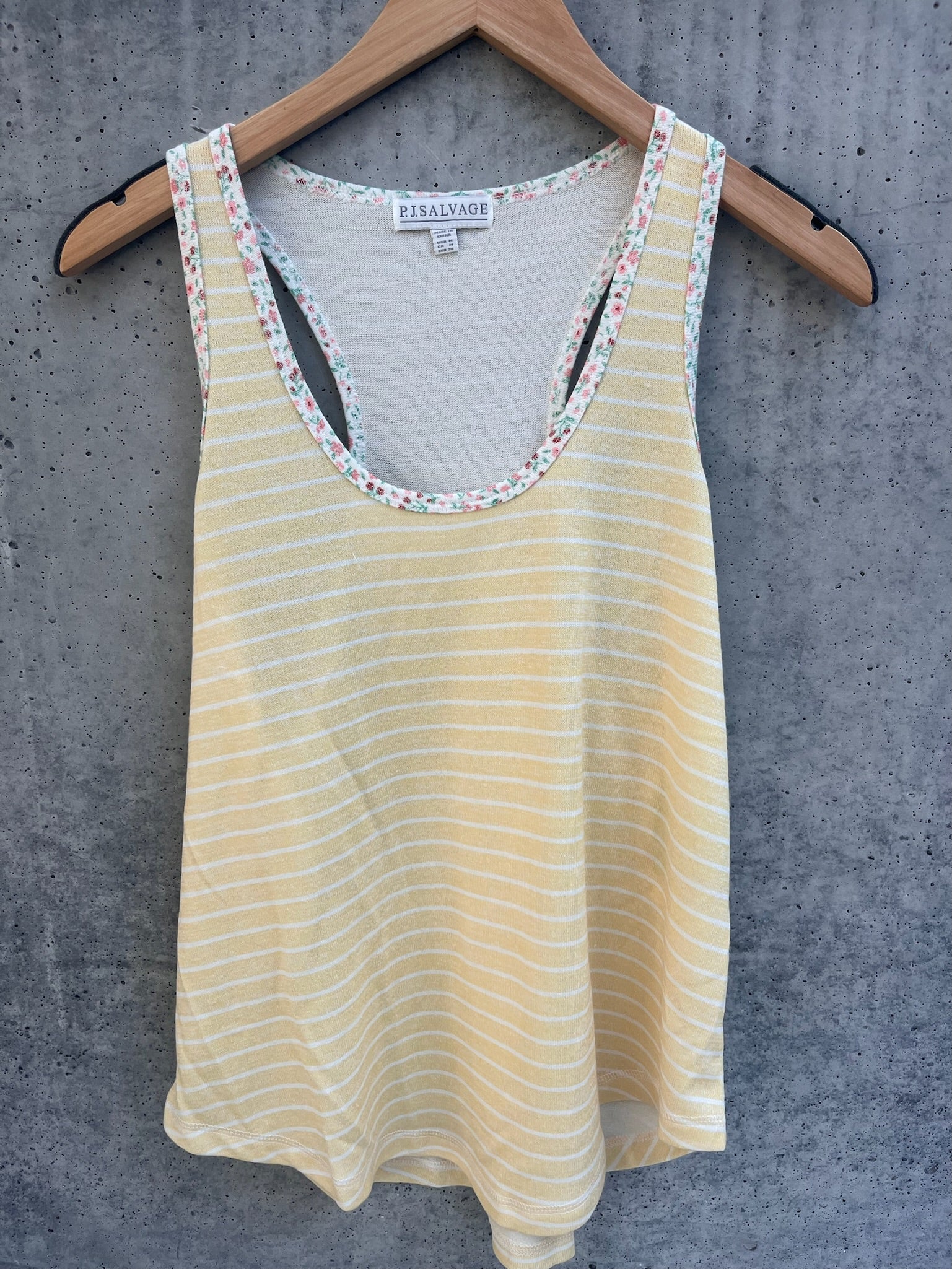 PJ Salvage Stripe Fields Tank Sunshine