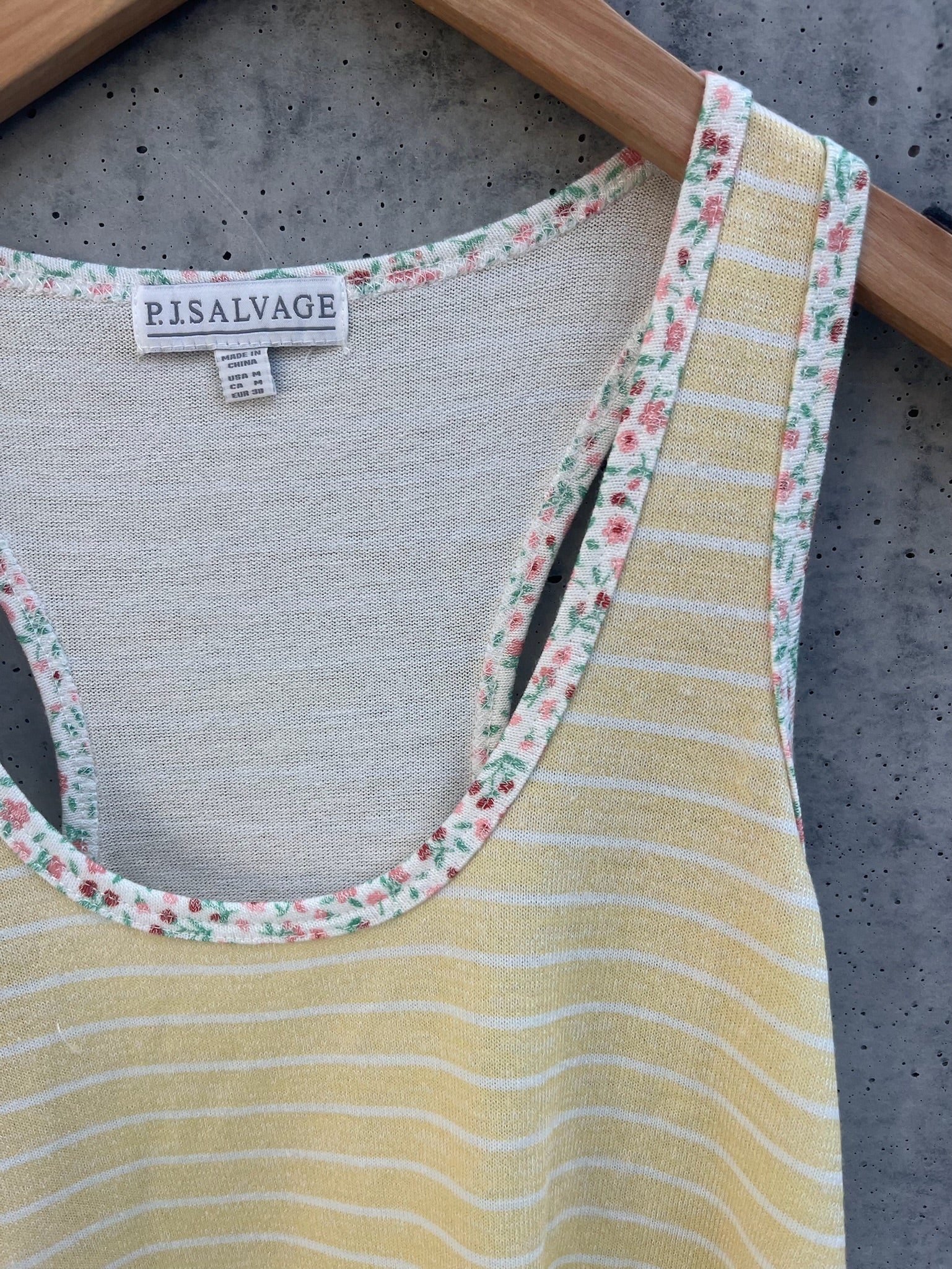 PJ Salvage Stripe Fields Tank Sunshine