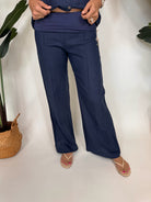 Fresh Laundry Foldover Linen Pant