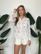 Rails Charli Top Stripe Palms