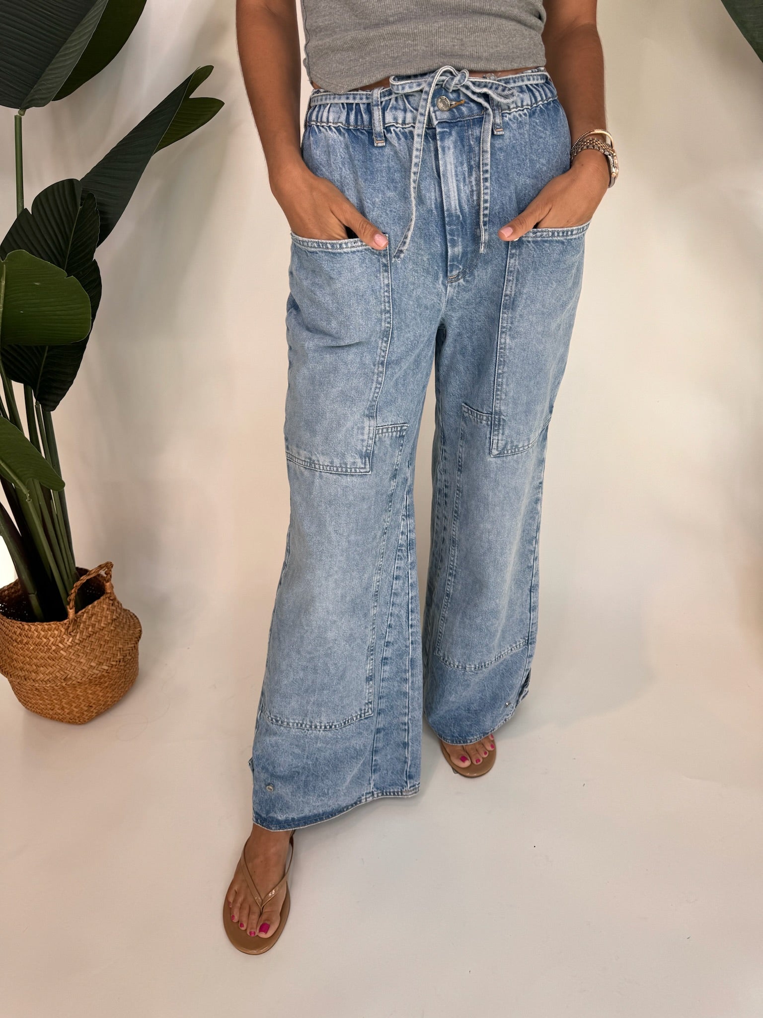 Free People CRVY Outlaw Wide Leg Jean