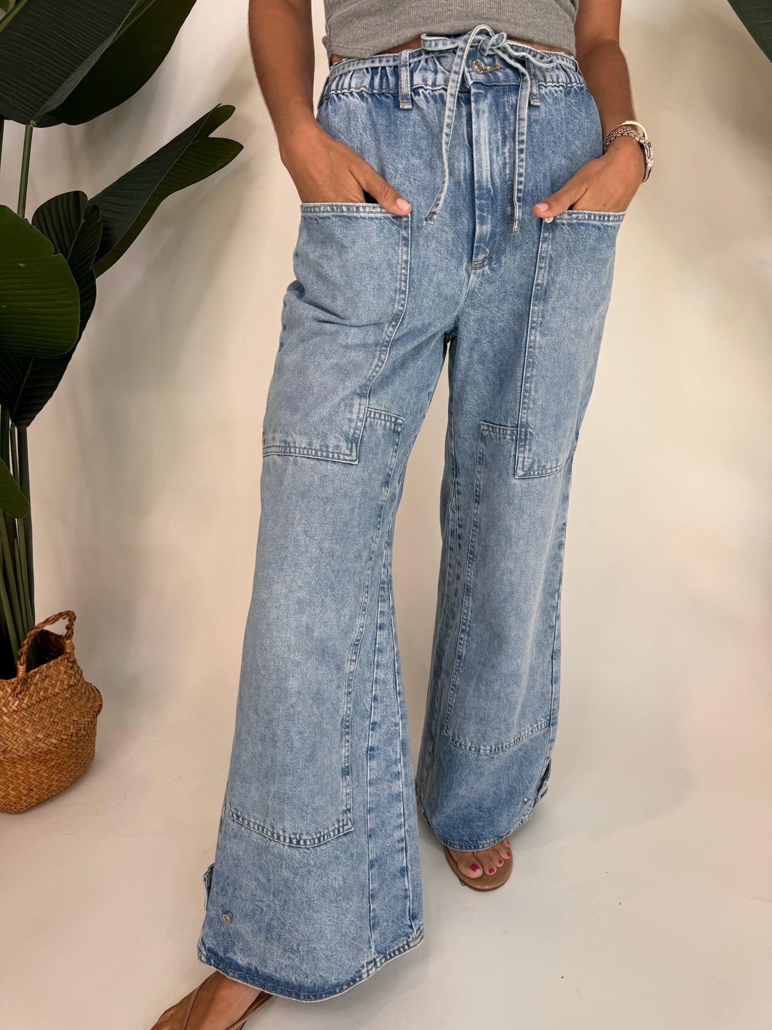 Free People CRVY Outlaw Wide Leg Jean