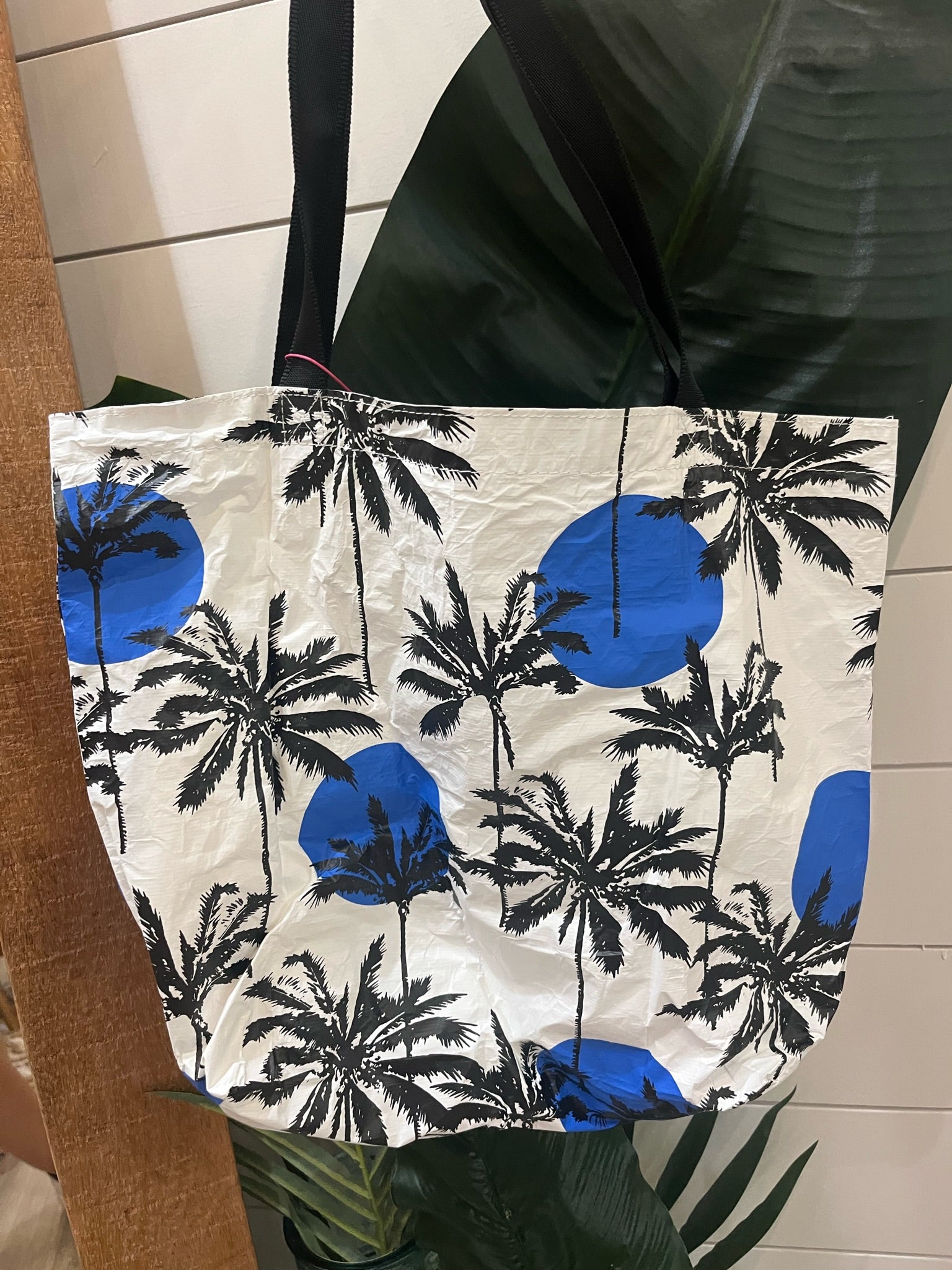 Aloha Sun Palm Reversible Tote Cerulean