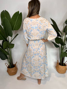 Walker & Wade Kelsey Dress Sand and Sea Ikat