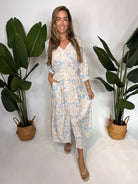 Walker & Wade Kelsey Dress Sand and Sea Ikat