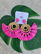 GSA Rattan Fan Earrings