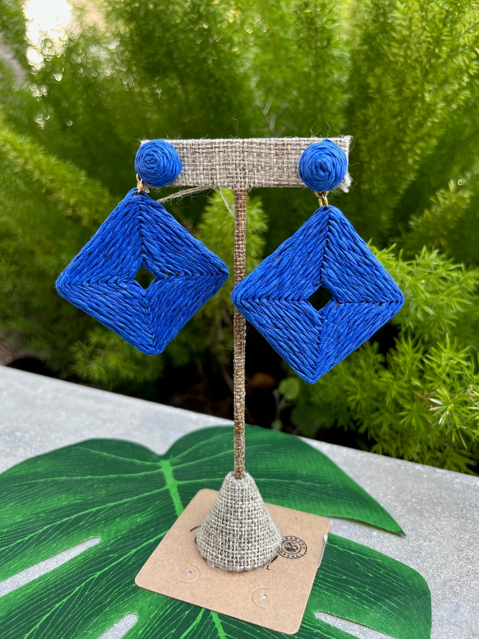 GSA Raffia Square Earrings