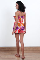 Ollari Harlow Romper Multi Leaf