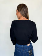 KLD Boatneck Dolman Sleeve Sweater Black | Vagabond Apparel Boutique