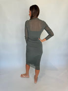 KLD Lurex Mesh Drape Dress | Vagabond Apparel Boutique