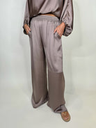 KLD Stretch Satin Wide Leg Pant | Vagabond Apparel Boutique