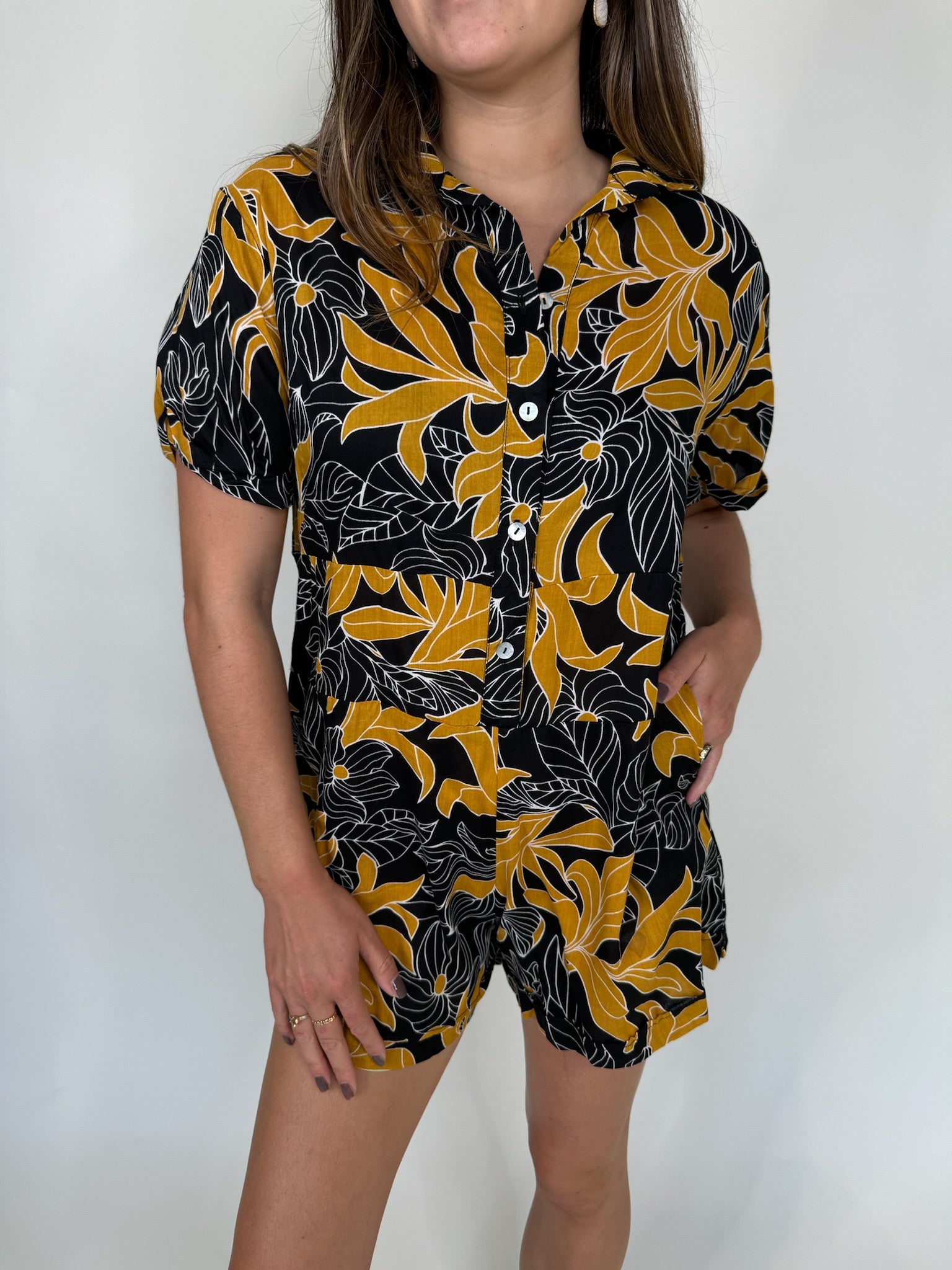 Khush Caraiva Romper Tropical Black | Vagabond Apparel Boutique