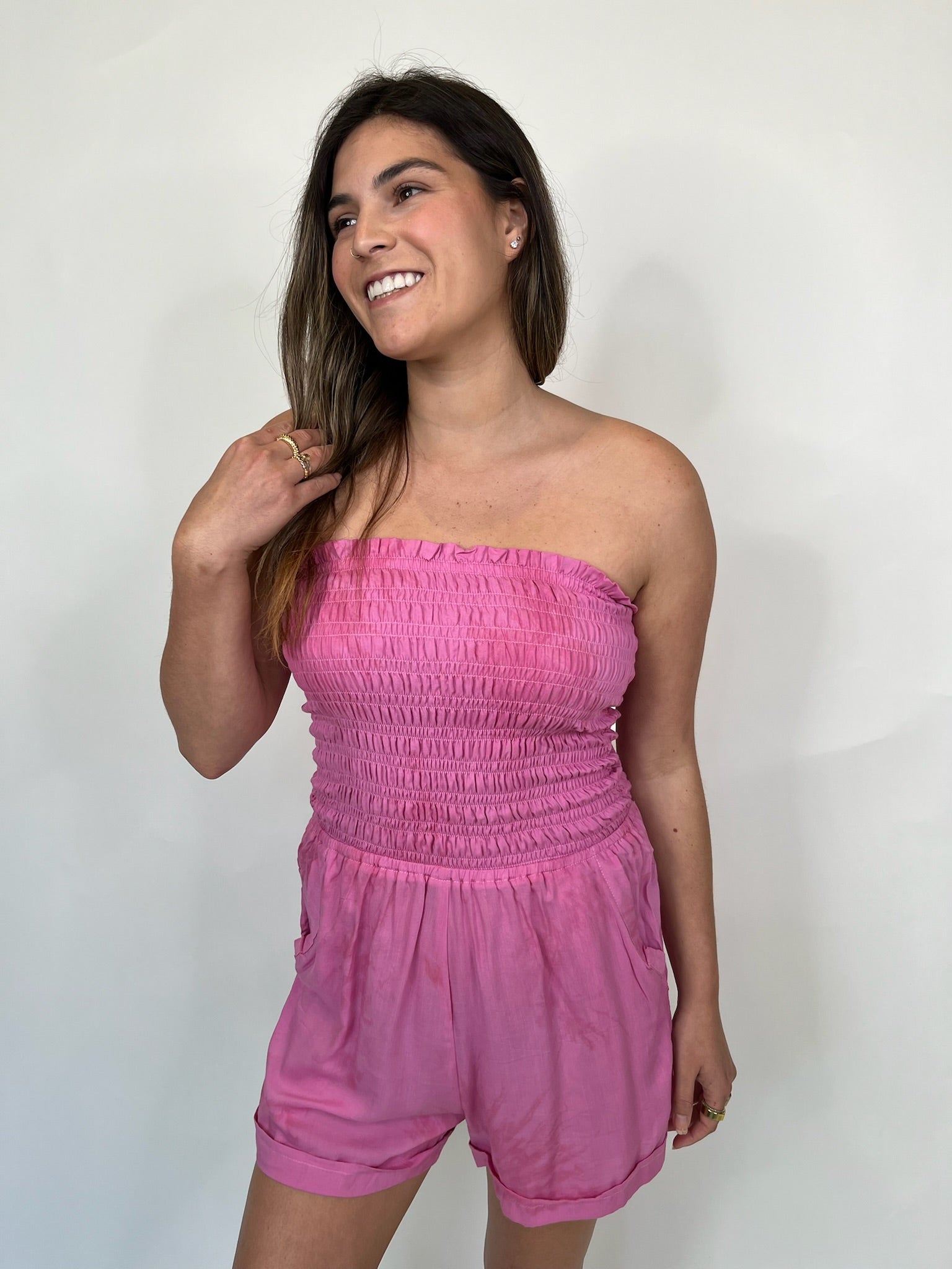 Khush Kamea Romper Light Magenta | Vagabond Apparel Boutique