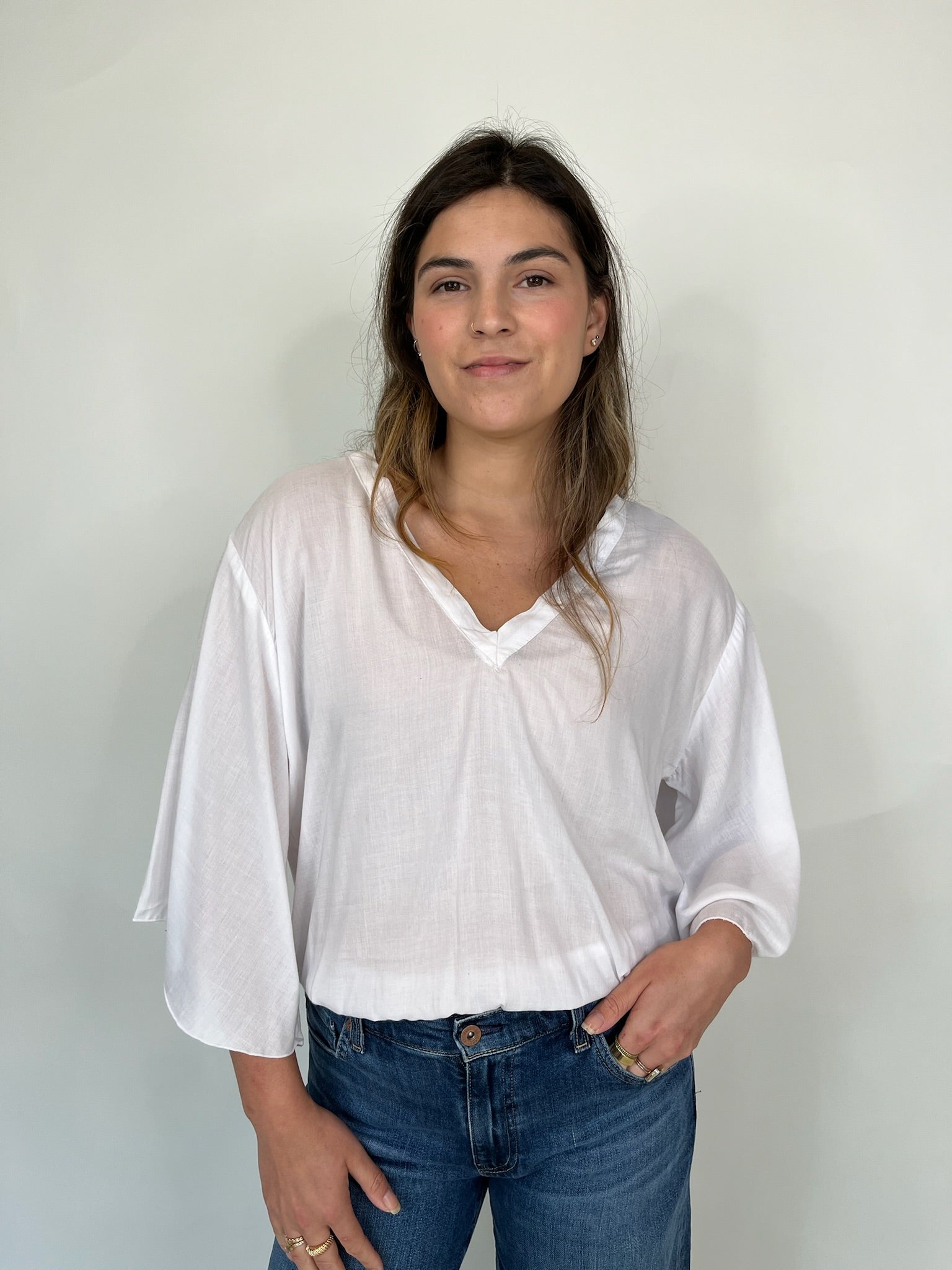 Khush Kiely Top Solid White | Vagabond Apparel Boutique