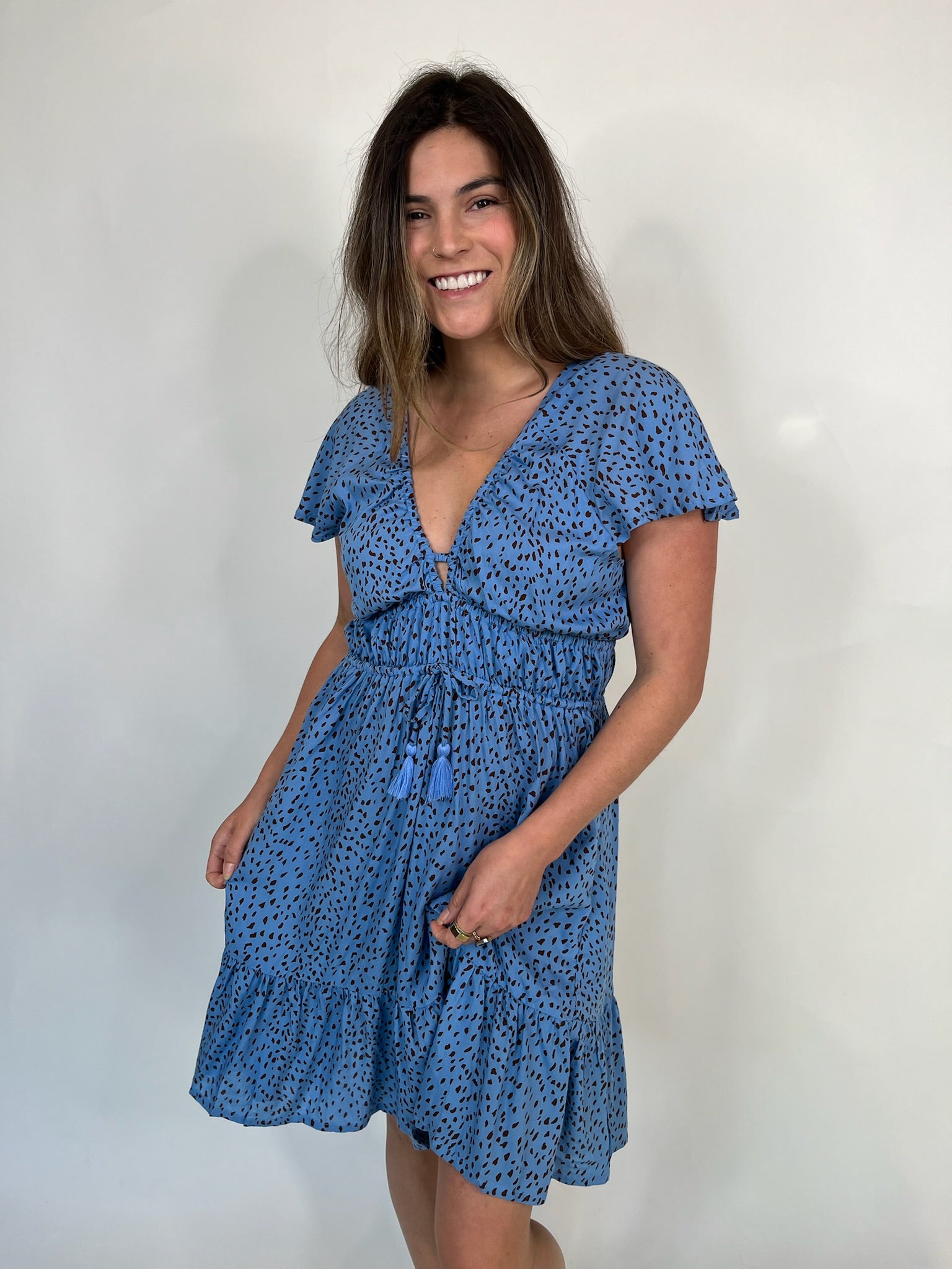 Khush Manoa Dress Granelli Blue | Vagabond Apparel Boutique