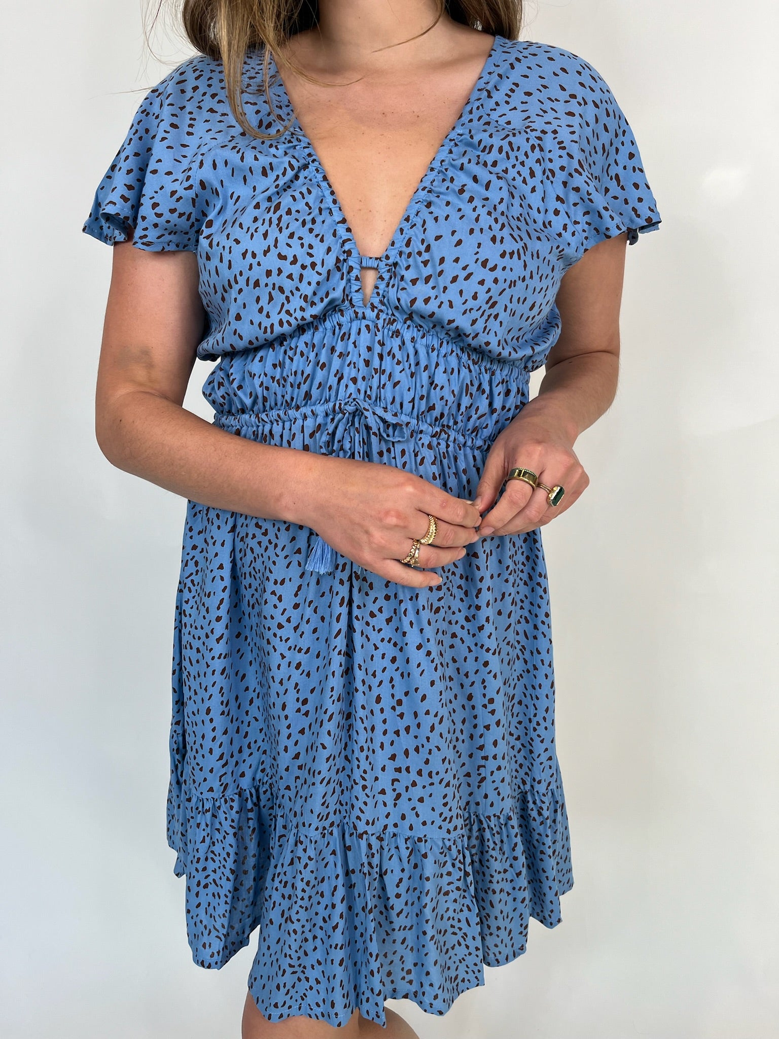 Khush Manoa Dress Granelli Blue | Vagabond Apparel Boutique